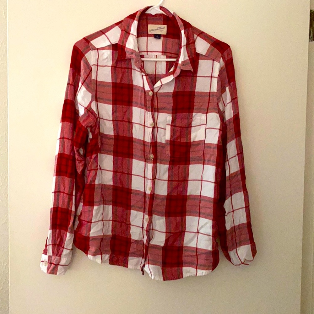Cute plaid button down shirt from Target worn once